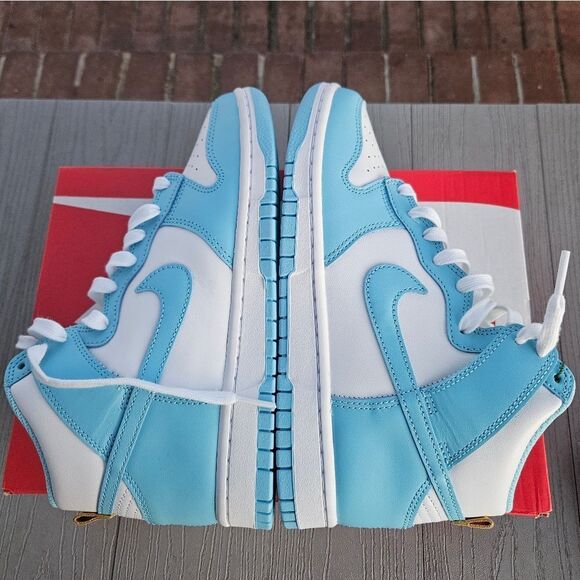 Nike Dunk High Retro UNC BLUE CHILL Mens 7 Womens 8.5 NEW BOX authentic Sneaker - Picture 4 of 14